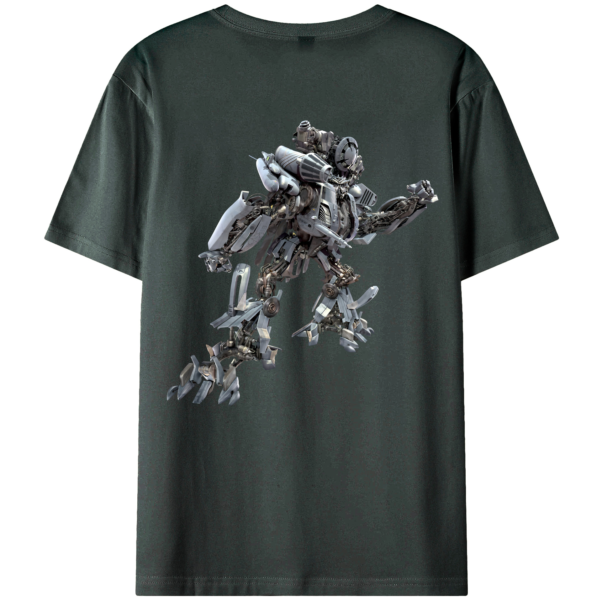 （画像用） Transformers トランスフォーマー 綿100％ メンズ半袖Tシャツ（バックプリント） 通気性